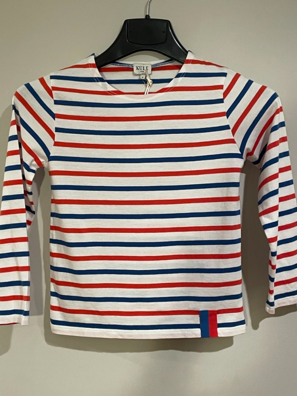 KULE Kids Red White & Blue Breton Striped Long Sleeve Shirt – New